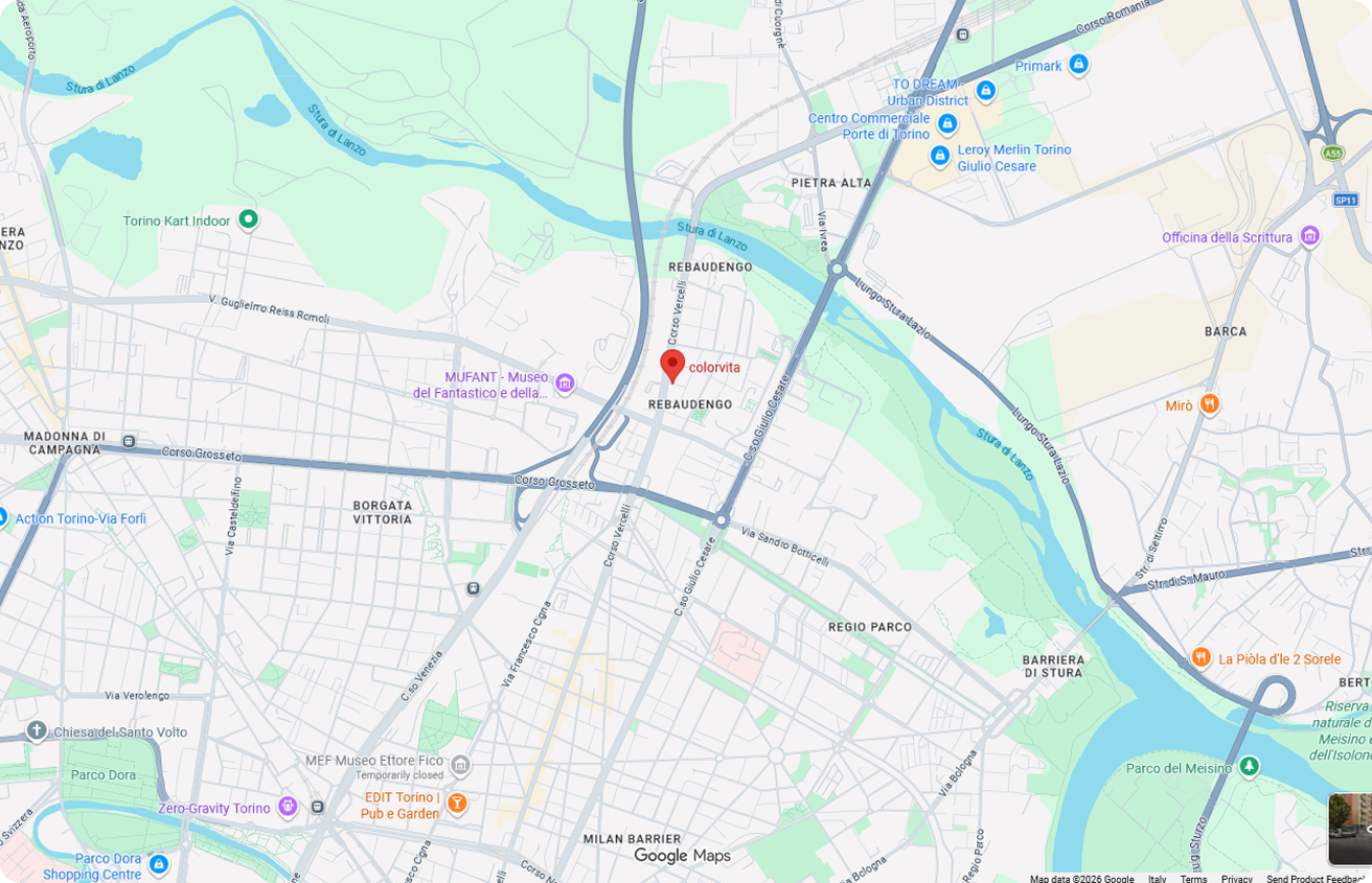 Mappa: Colorvita in Via Francesco Lemmi 1, Torino